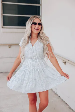 Nikko Blue Chiffon Dress
