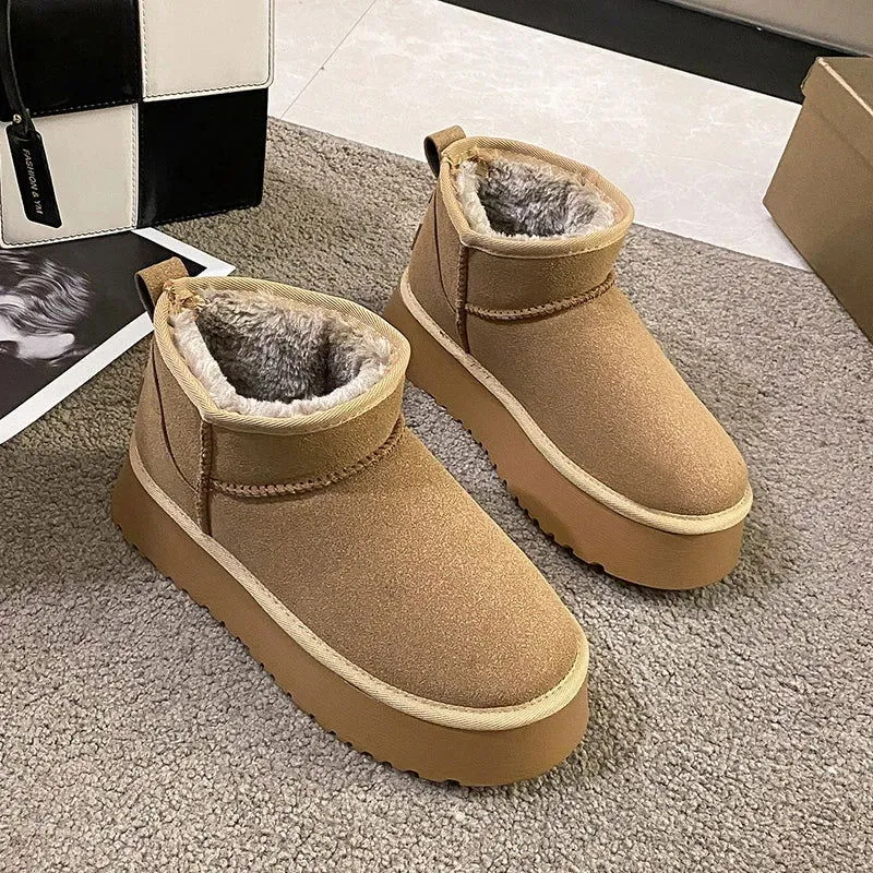 On-trend Winter Warm Plush Fur Suede Snow Boots