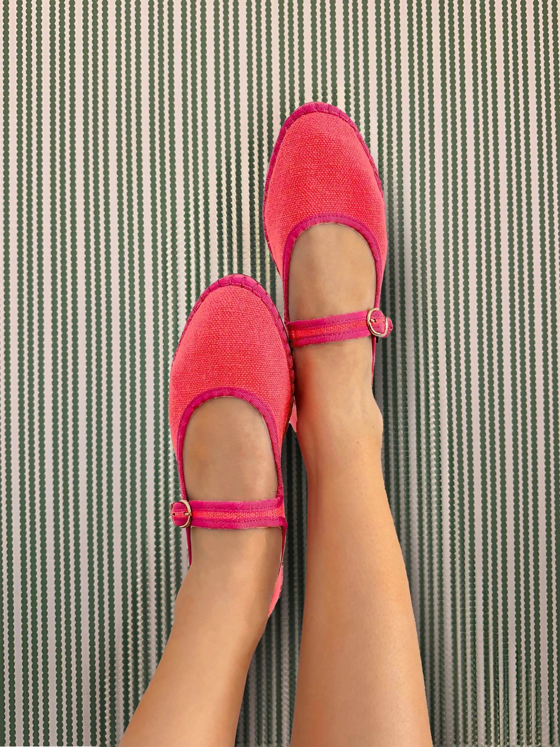 Pink Lago Mary Jane flats
