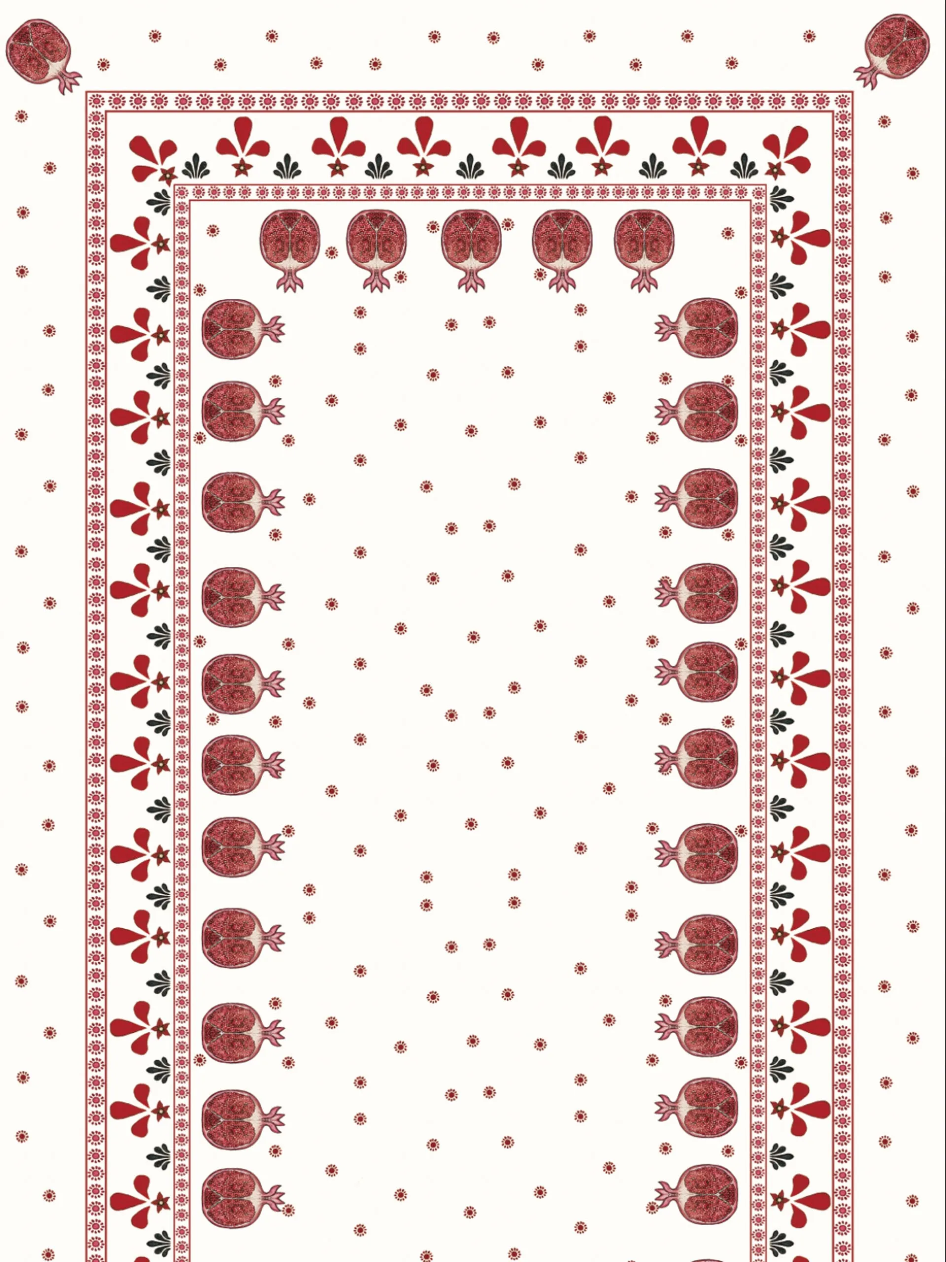 Pomegranate table linen for Penny Morrison