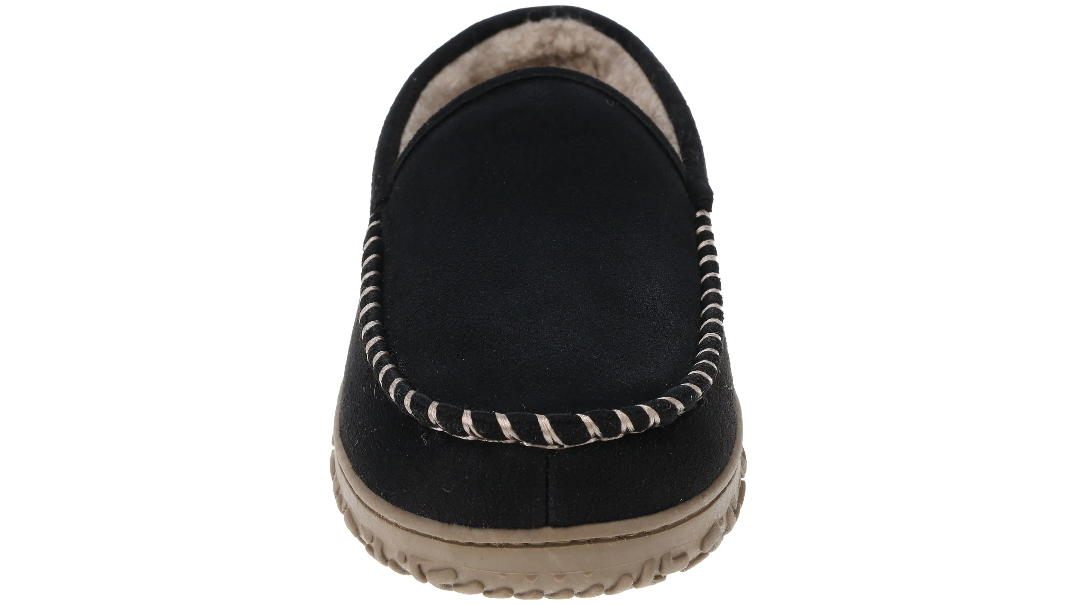 Rugged Microsuede Moccasin Slippers