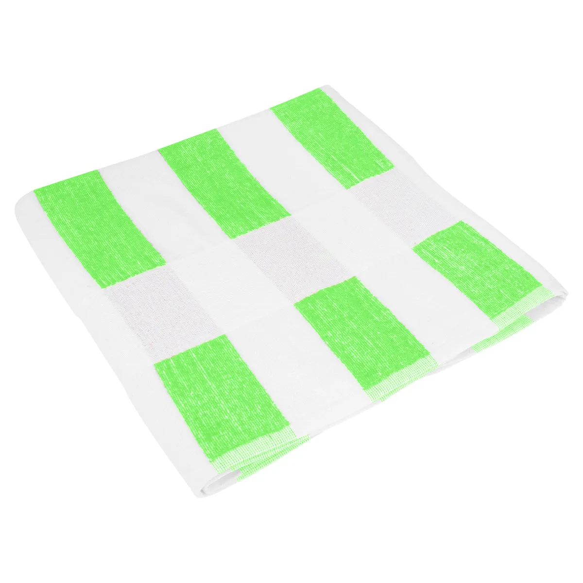 Seaside Beach Towel, We with Green Stripes