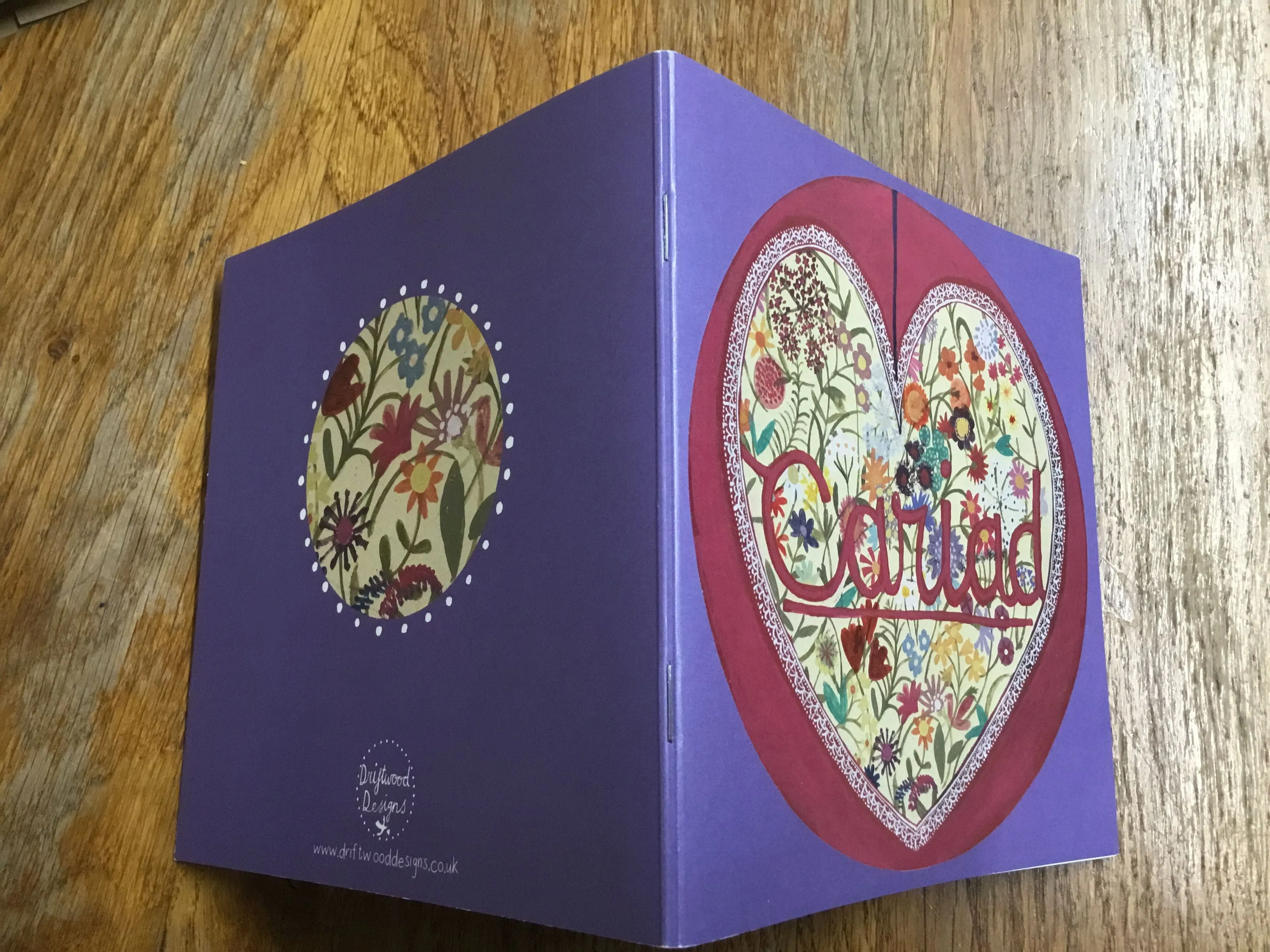 Small 'Cariad' Notebook by Lizzie Spikes
