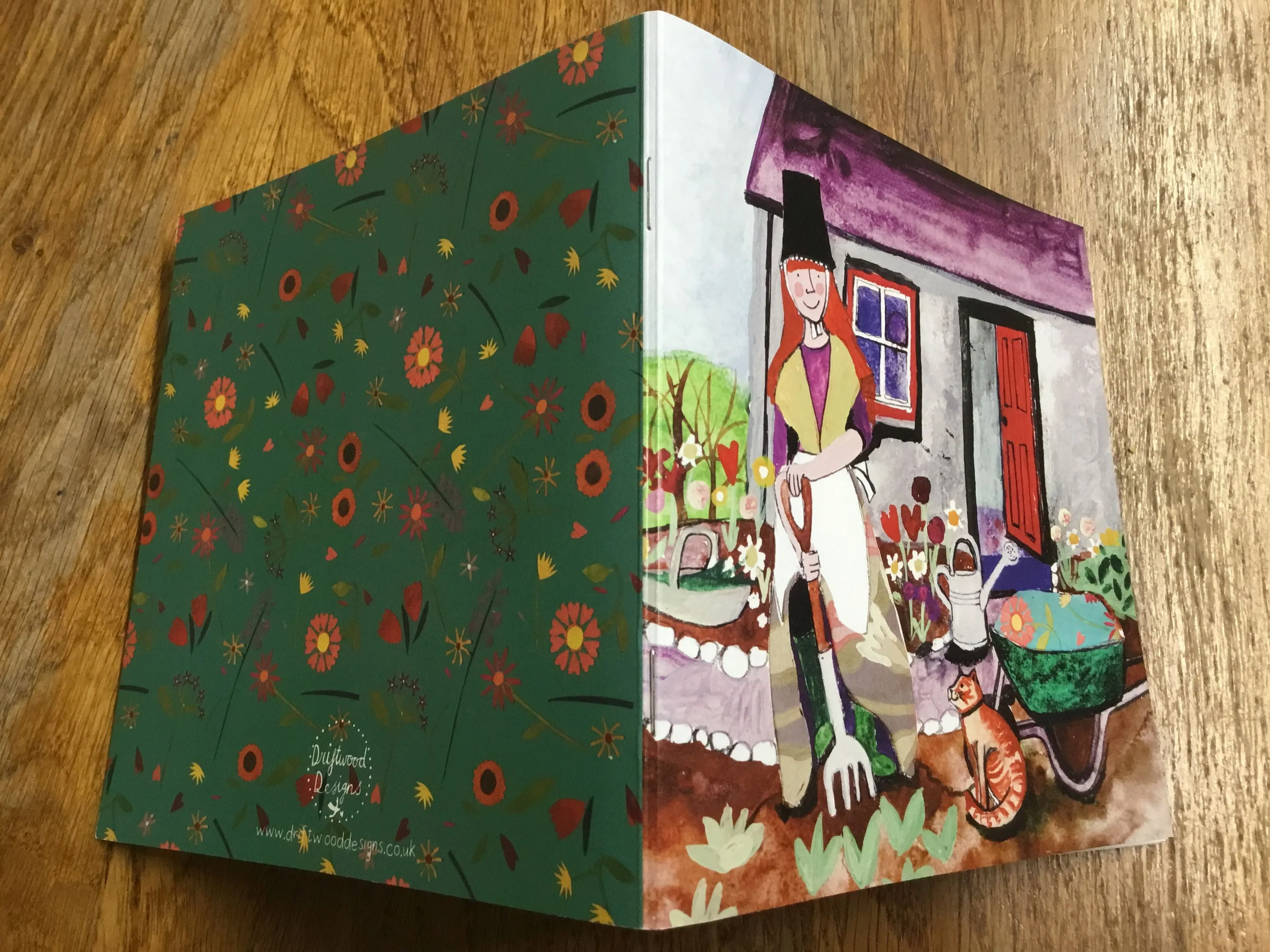 Small 'Gardening Welsh Lady' Notebook by Lizzie Spikes