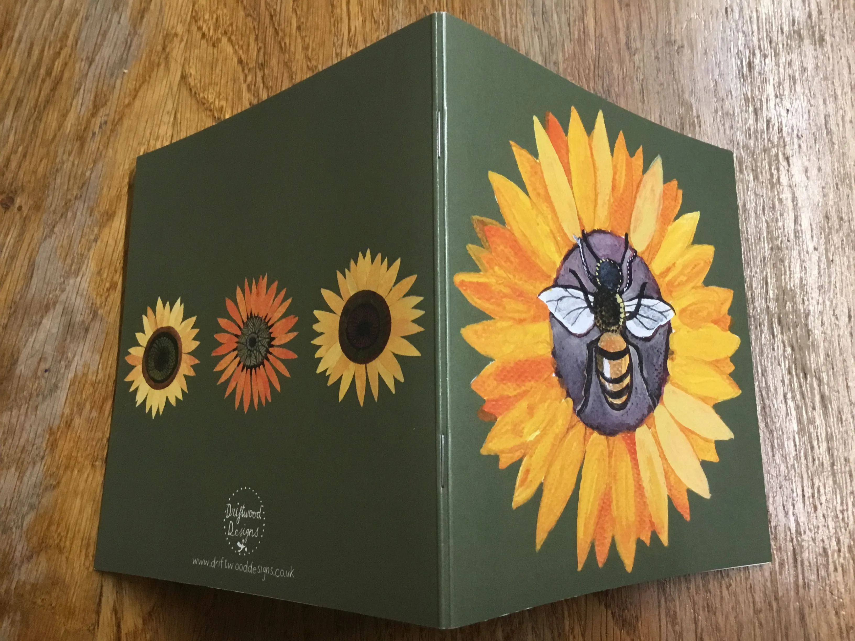 Small 'Sunflower' Notebook by Lizzie Spikes