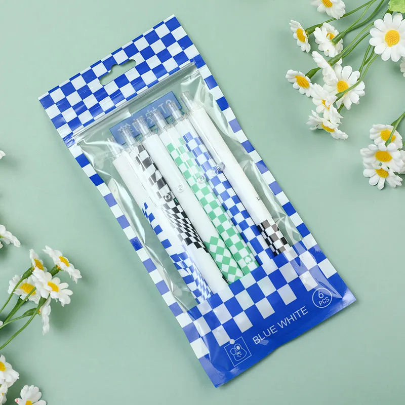 Student quick-drying water-based pen black signature pen 6pcs/lot #P9712