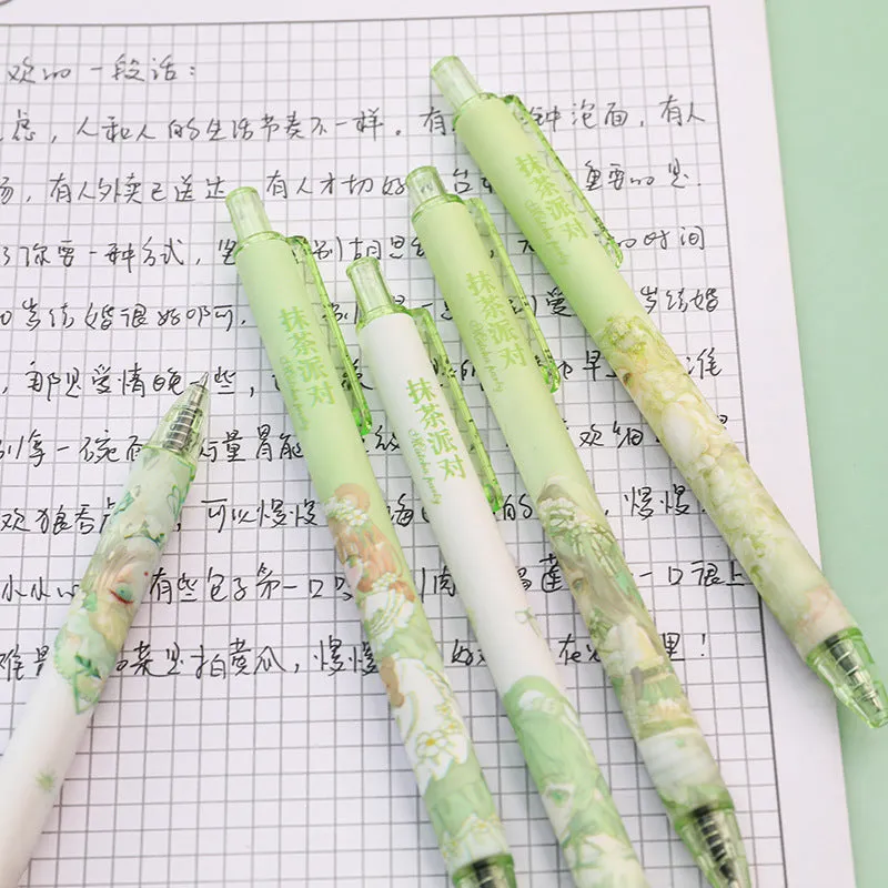 Student quick-drying water-based pen black signature pen 6pcs/lot #P9712
