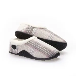 Viv - Grey Pink Check Women's Slippers
