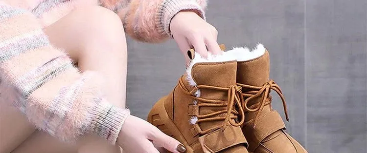Warm Plush Fur High Platform Gothic Snow Boots