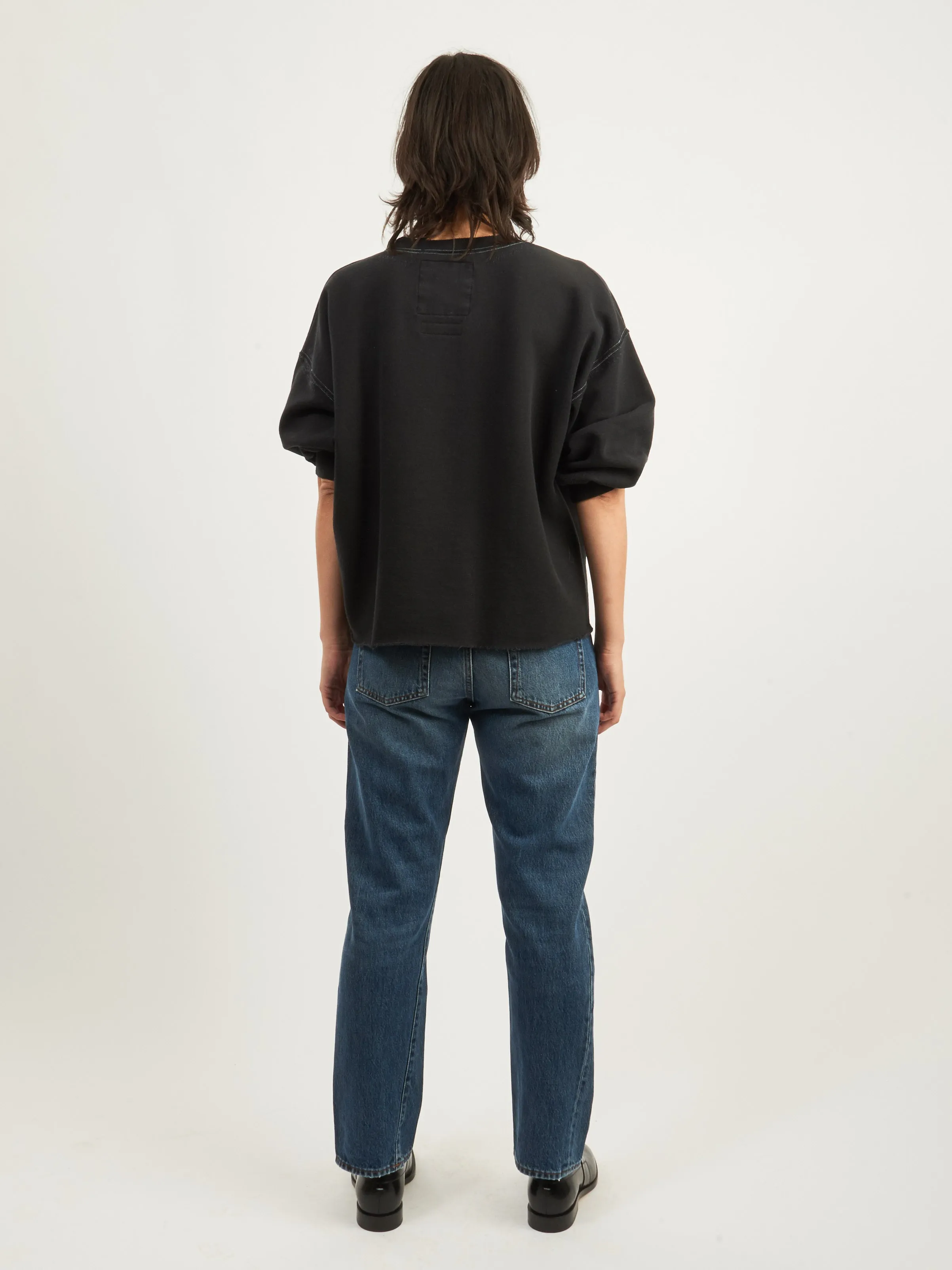 Washed Blue Twisted Seam Denim