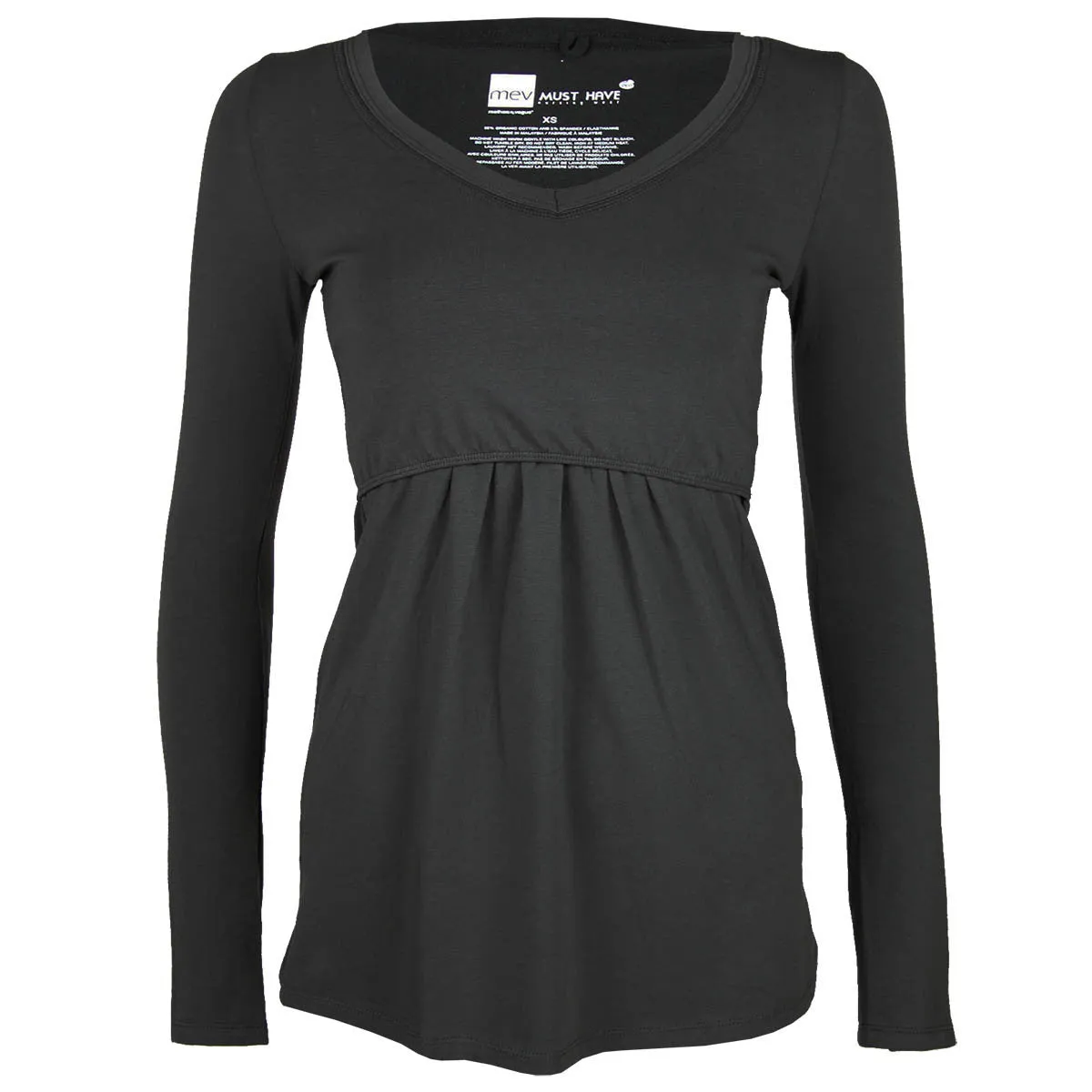 White Long Sleeve V-Neck T-Shirt