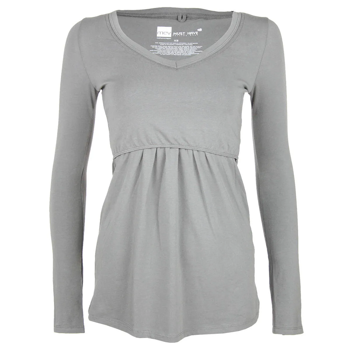 White Long Sleeve V-Neck T-Shirt