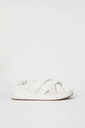 Women White Strappy Platform