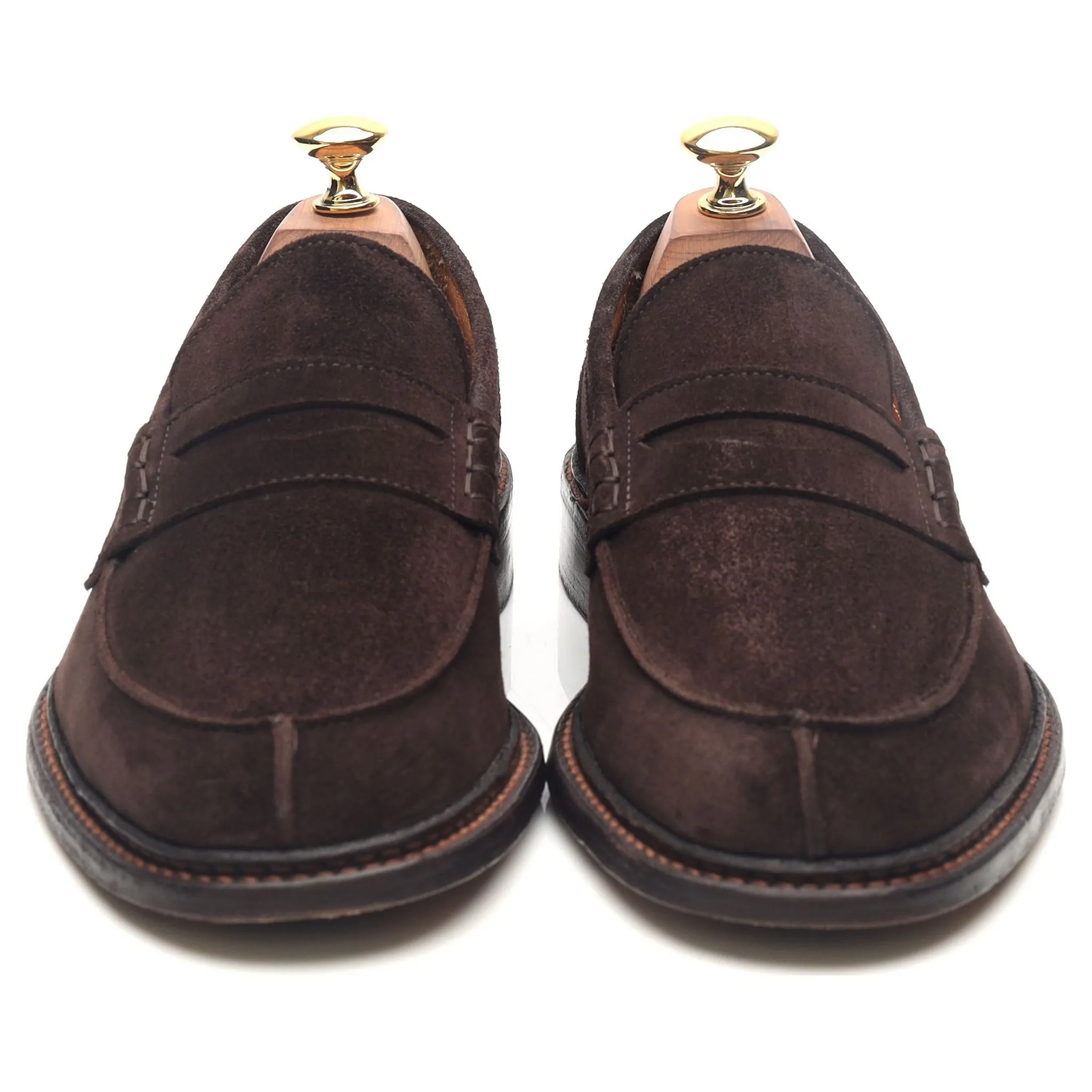 Women's 'Eva' Dark Brown Suede Loafers UK 6.5