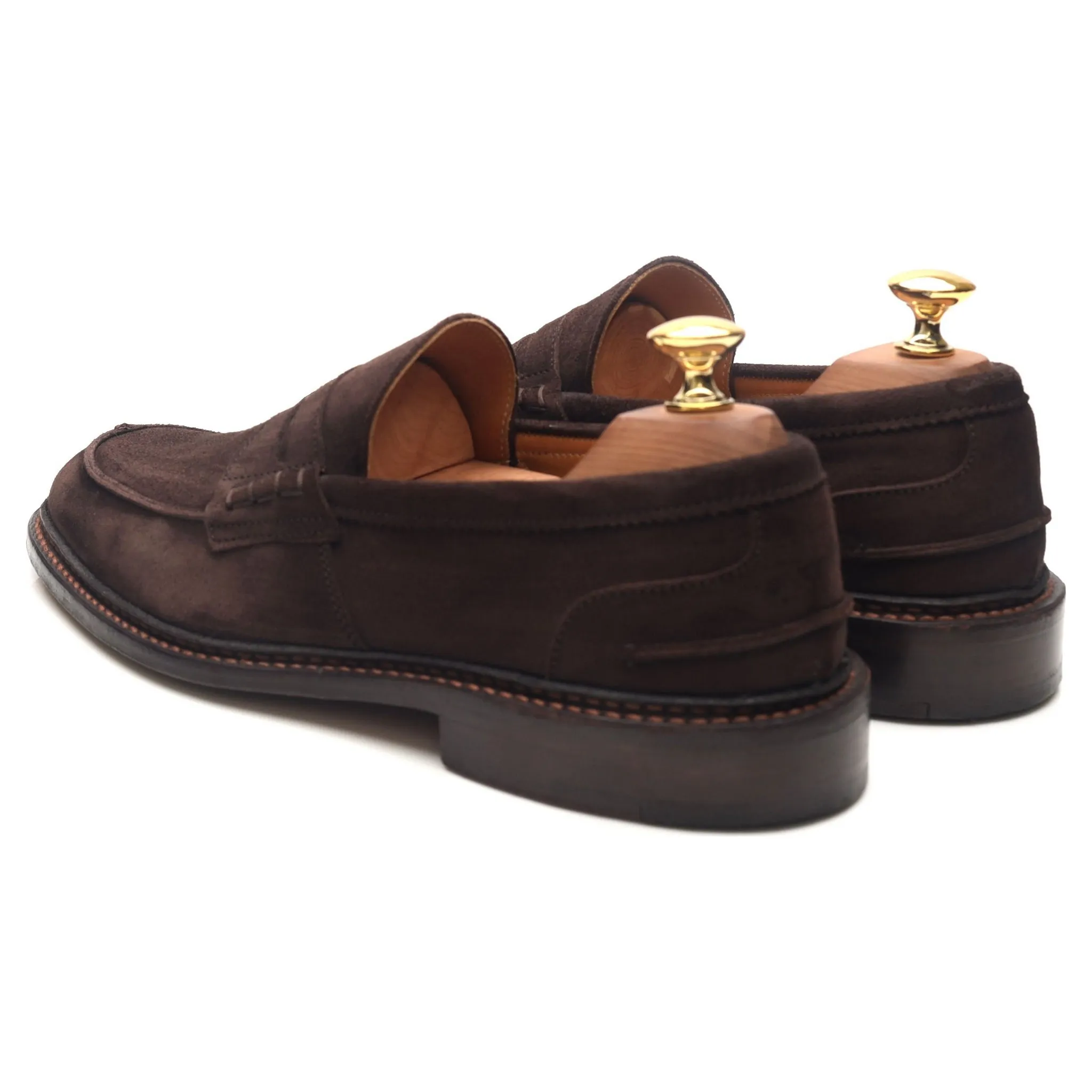 Women's 'Eva' Dark Brown Suede Loafers UK 6.5